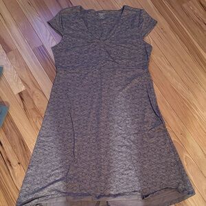 Toad&Co Gray Patterned Midi Dress